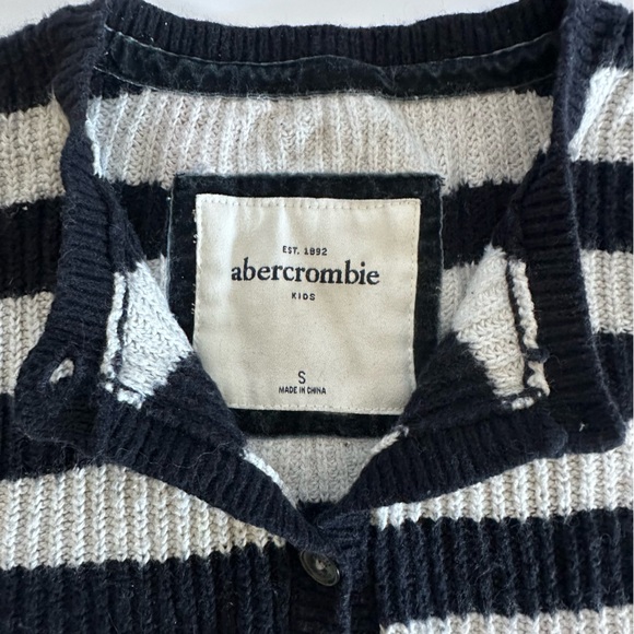 ABERCROMBIE | Kids Button Cardigan Striped Sweater - Size S - Picture 2 of 5